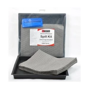 Fentex General Purpose Spill Kit and Flexi Tray 15 litre Grey