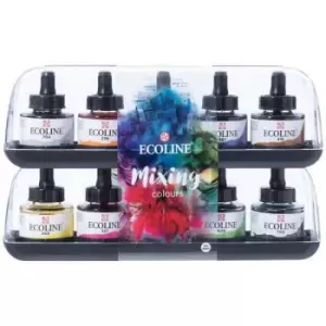 Ecoline Liquid Watercolour Ink Set Mixing 30ml Set of 10
