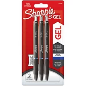 Sharpie Retractable Gel Pen 0.7mm Blue Pack of 3