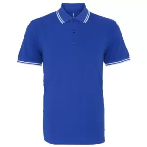 Asquith & Fox Mens Classic Fit Tipped Polo Shirt (S) (Royal/ White)