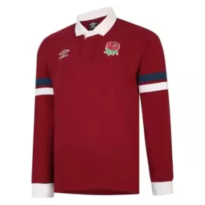 Umbro England Rugby Long Sleeve Classic Shirt Adults - Red