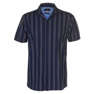Pierre Cardin Reverse Stripe Shirt Mens - Navy/Blk/White
