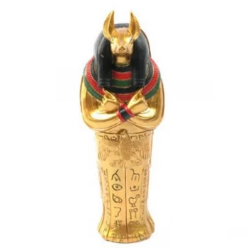 Gold Egyptian Anubis Sarcophagus Trinket Box