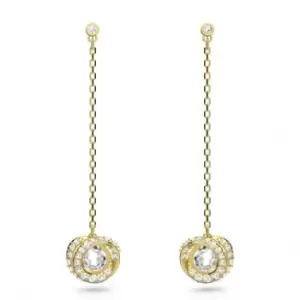 Generation Drop Long White Gold-tone Plated Earrings 5636514