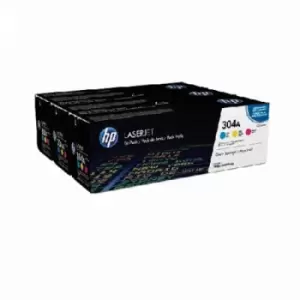 HP 304A Tri Colour Laser Toner Ink Cartridge