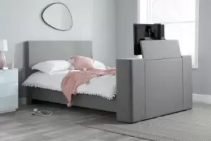 Birlea King Plaza Fabric TV Bed Grey