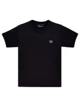 Fred Perry Boys Logo Short Sleeve T-Shirt - Navy, Size 7-8 Years