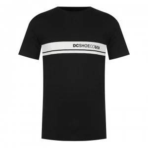 DC Block Colour Short Sleeve T Shirt Mens - Black