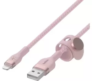 BELKIN Braided Lightning to USB-A Cable - 1 m, Pink