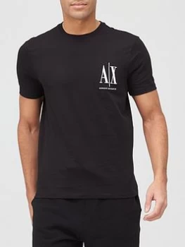 Armani Exchange AX Small Icon Logo T-Shirt Black Size S Men