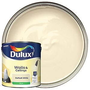 Dulux Walls & Ceilings Daffodil White Silk Emulsion Paint 2.5L