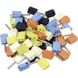 WAGO Jack plug Plug, straight Pin diameter: 4mm Black, Yellow, Blue, White, Orange 50 pc(s)