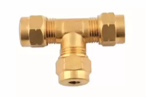 Brass Coupling Tee Piece 10.0mm Pk 5 Connect 31123