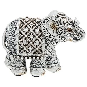 Silver Diamond Elephant Small Ornament