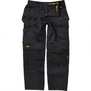 DEWALT Mens Pro Tradesman Work Trousers Black 38" 31"