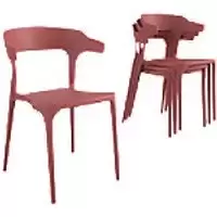 Novogratz Dining Chair 87818RED4EUK Red 4 Pieces