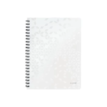 WOW Notebook A4 Ruled, Wirebound with Polypropylene Cover 80 Sheets. White - Outer Carton of 6
