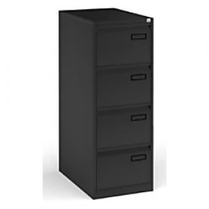 Bisley Filing Cabinet with 4 Lockable Drawers PSF4 470 x 740 x 1321mm Black