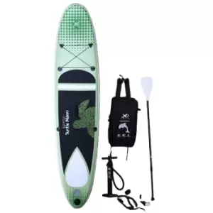 10ft XQ Max Aquatica Inflatable Stand Up Paddle Board & Kit in Green Turtle
