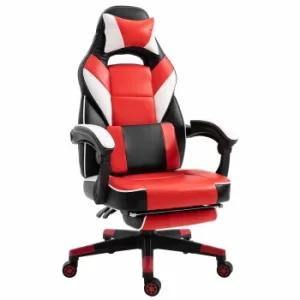 West Ergonomic Gaming Chair Ergonomic with Footrest, red