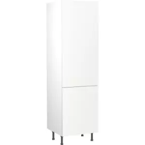 Kitchen Kit Flatpack Slab Kitchen Cabinet Tall Fridge & Freezer 70/30 Unit Ultra Matt 600mm in White MFC