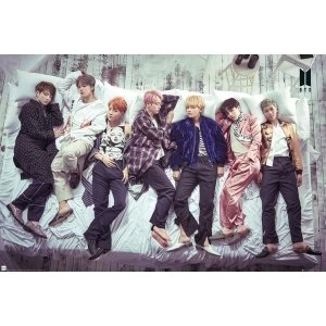 BTS Group Bed Maxi Poster