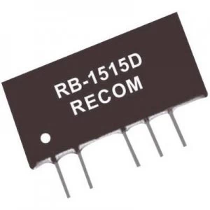 RECOM RB 2415DP DCDC converter print 24 Vdc 15 Vdc 15 Vdc 33 mA 1 W No. of outputs 2 x