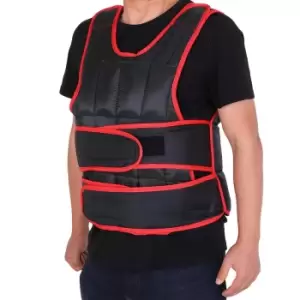 Adjustable 10KG Weight Vest, Black/Red