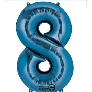 Number 8 Foil Balloon (Blue)