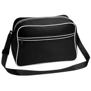 Bagbase Retro Adjustable Shoulder Bag (18 Litres) (One Size) (Black/White)