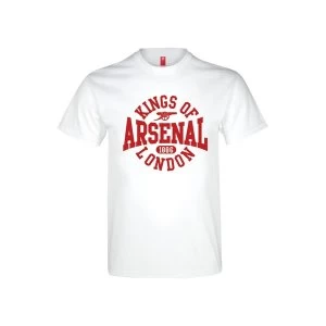 Arsenal Kings Of London T Shirt Youths White 9-11 Years