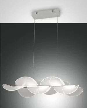 Sylvie LED Integrated Pendant Ceiling Light Light White Glass