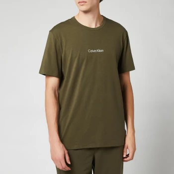 Calvin Klein Mens Camo Waistband Joggers - Army Green - S