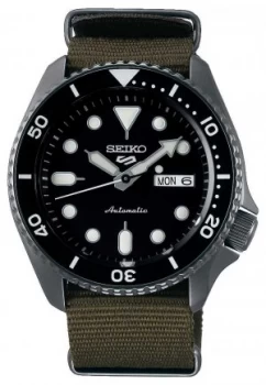 Seiko 5 Sport Sports Automatic Black Dial Khaki NATO Watch