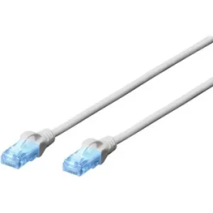 Digitus DK-1512-100 RJ45 Network cable, patch cable CAT 5e U/UTP 10.00 m Grey twisted pairs
