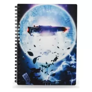 Back to the Future Notebook with 3D-Effect DeLorean