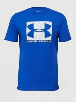 Urban Armor Gear Camo Boxed Logo T-Shirt - Blue/Grey, Blue/Grey, Size S, Men