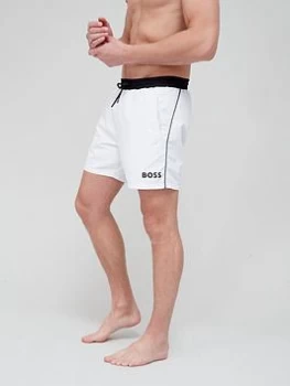 BOSS Starfish Swim Shorts - White, Size S, Men