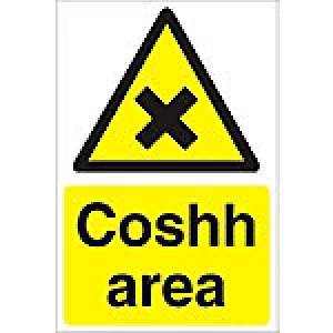 Warning Sign Coshh Area PVC 60 x 40 cm