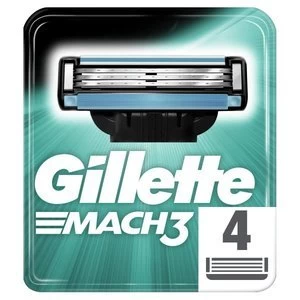 Gillette MACH3 Mens Razor Blades 4 refills