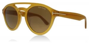 Tom Ford Clint Sunglasses Shiny Amber 41E 50mm