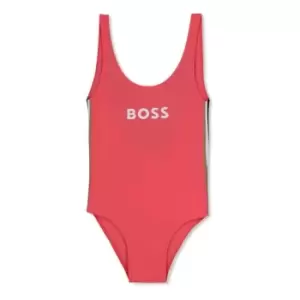Boss Girl's Logo Swimsuit - Red