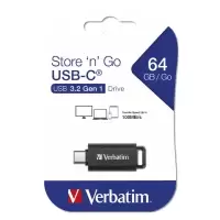 Verbatim Store'n'Go 49458 USB-C 3.2 Drive 64GB - Black