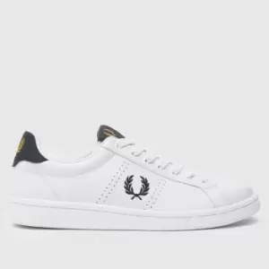 Fred Perry B721 Trainers In White & Navy