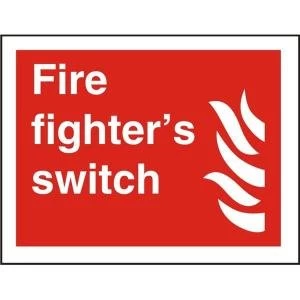 Photolum Fire Sign 300x200 SA Vinyl Fire fighters switch Ref