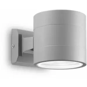 01-ideal Lux - Gray wall light SNIF ROUND 1 bulb