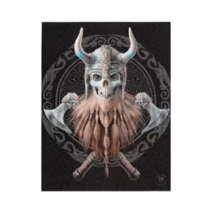19x25 Viking Skull Canvas by Anne Stokes
