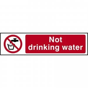 Scan Not Drinking Water Sign 200mm 50mm Standard