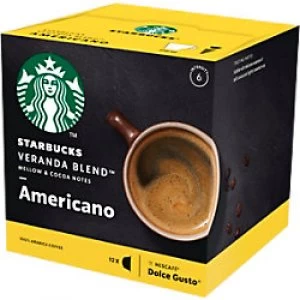Nescafe Dolce Gusto Starbucks Americano Veranda Coffee Capsules Pack of 12
