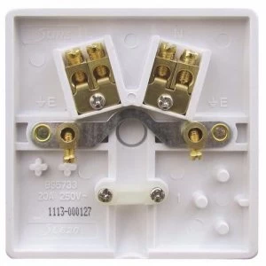 ESR Sline 20A White Flex Outlet Single Frontplate Electric Wall Plate
